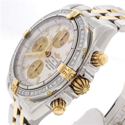 breitling yellow diamond watches|Breitling watches with diamond bezel.